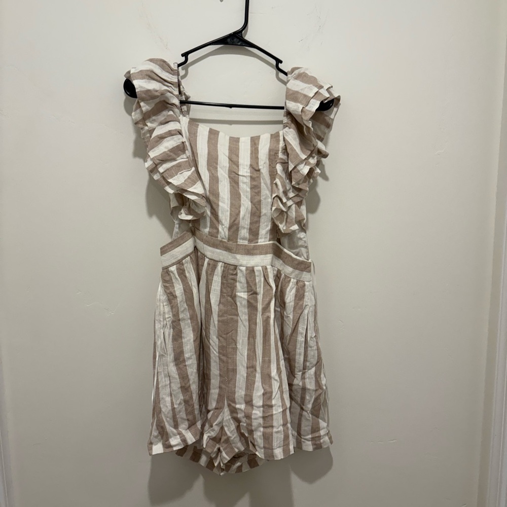 NWOT shop neighbor Striped Ruffle Romper